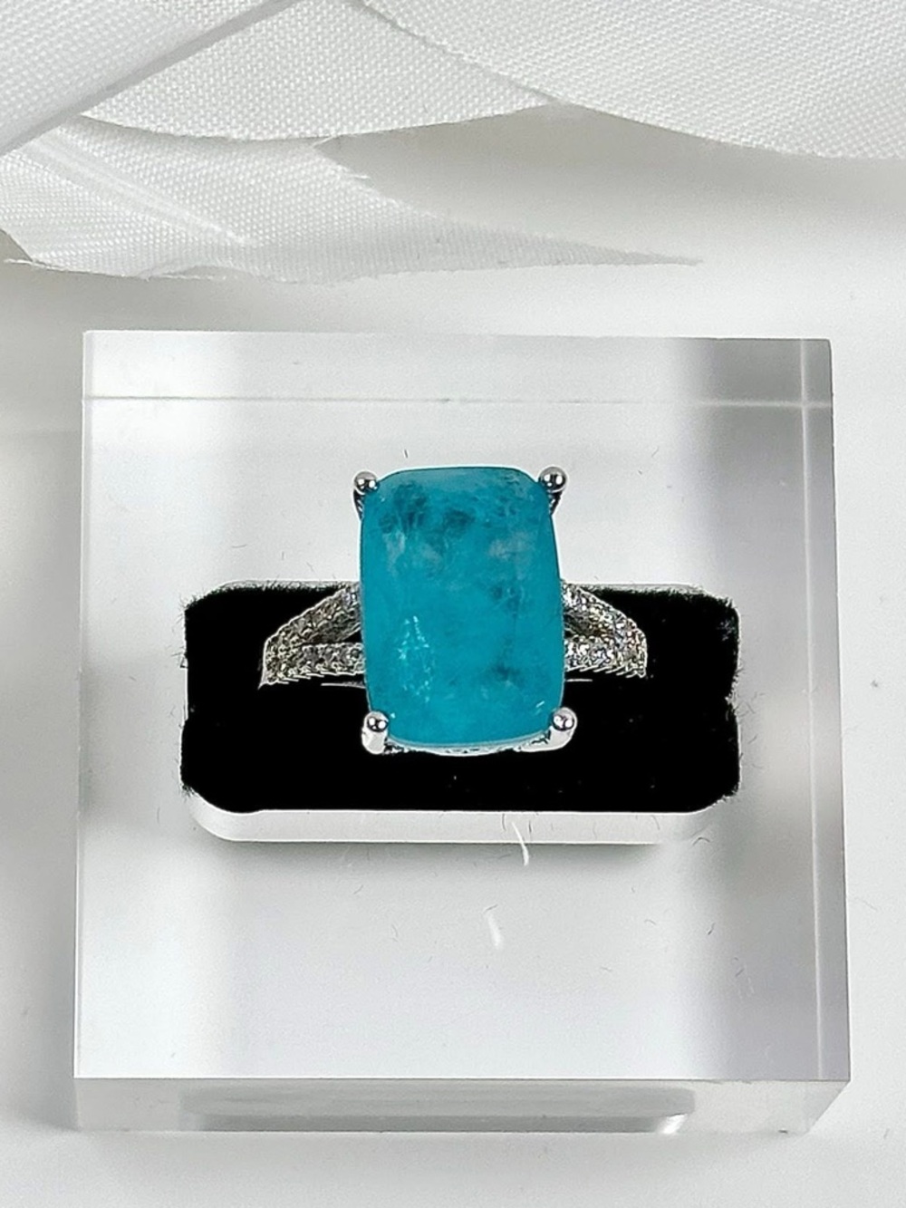 ◾️925 Sterling Luxury Sea Blue Adjustable Ring